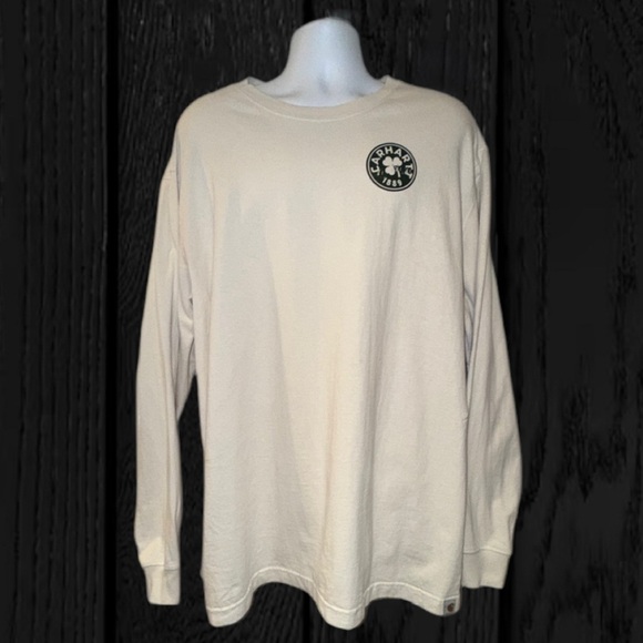 Carhartt Loose Fit Off White Long Sleeve Tee Men’s XL Shamrock Logo Spring 2024 - Picture 1 of 12